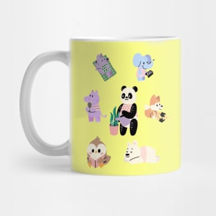 Cute Kawaii Animals Having Fun Mug